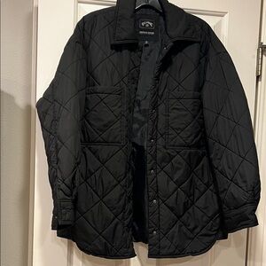 Billabong Black Quilted Utility Jacket